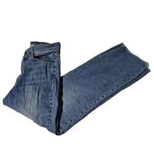 Joes Jeans Womens Size 28 Straight Leg Mid Rise Medium Wash Denim Pants Raw Hems